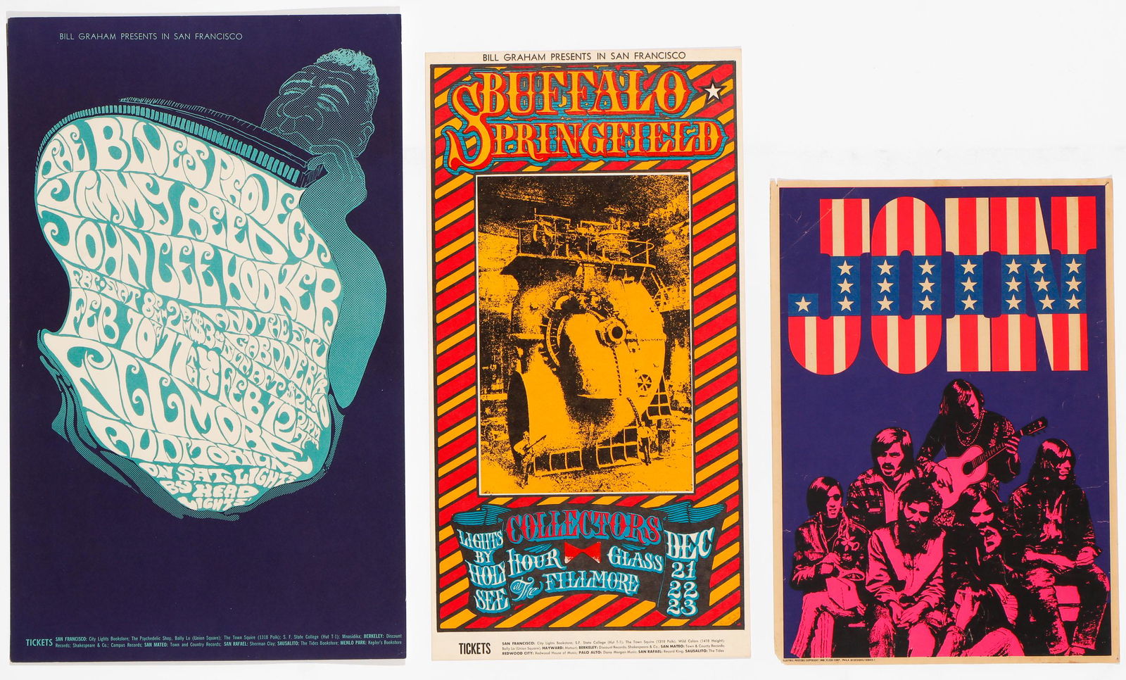 3 Vintage Rock Concert Posters (1 of 2)