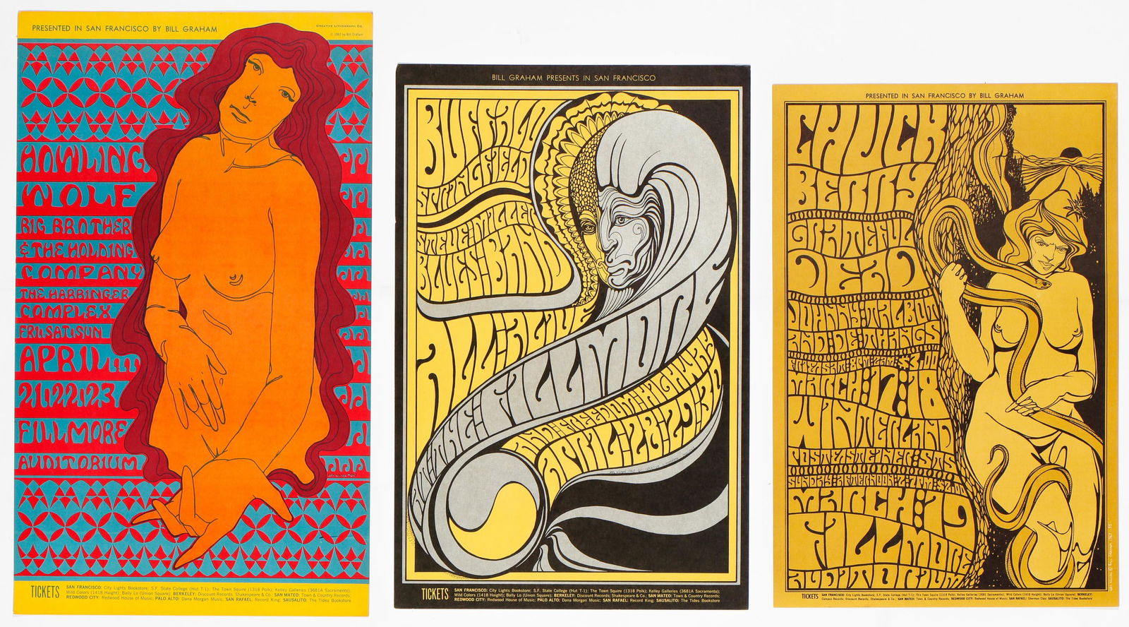 3 Vintage Rock Concert Posters (1 of 2)