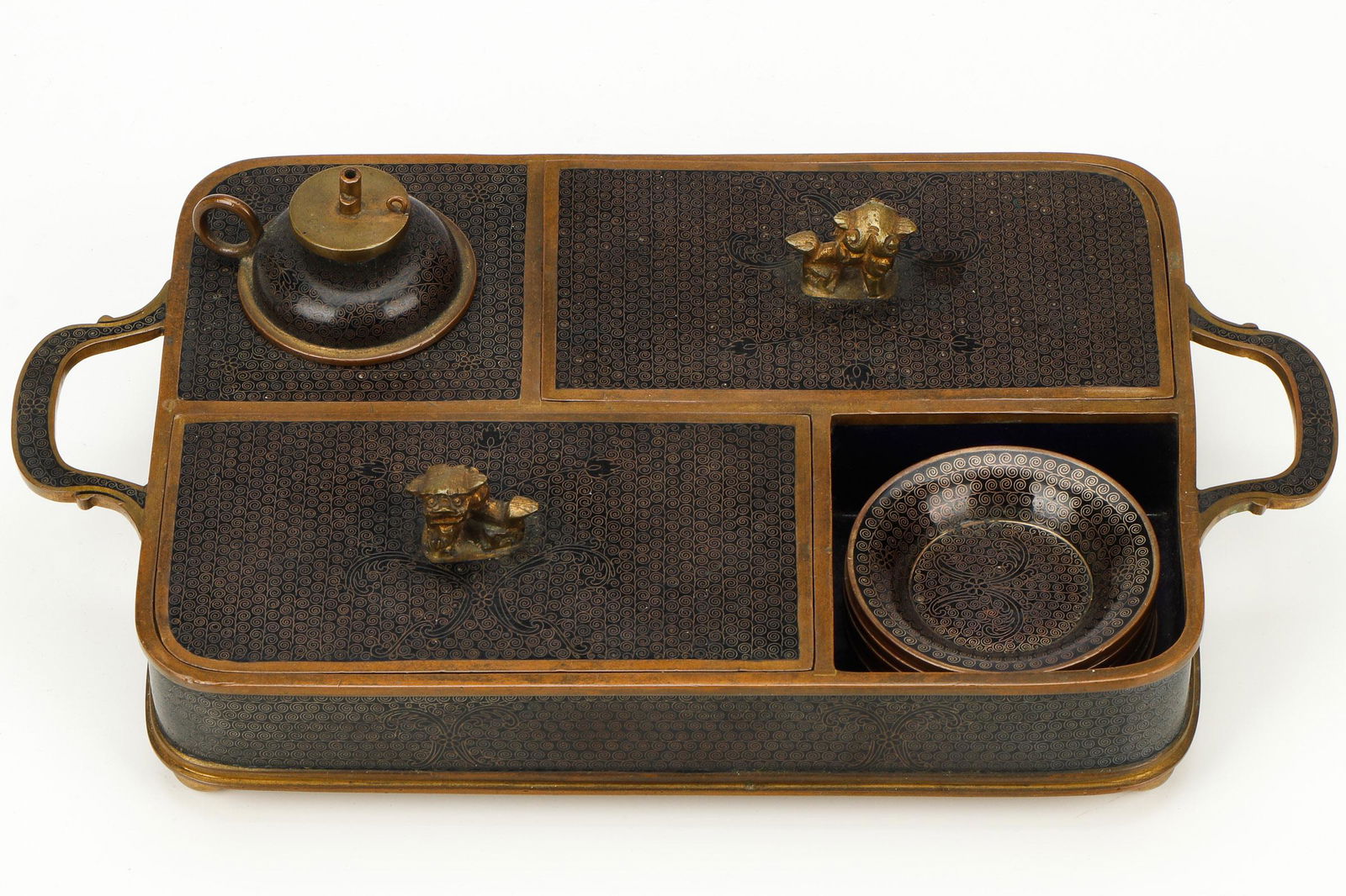 Rare Chinese Opium Smoking Tray, 19th C. (1 of 4)