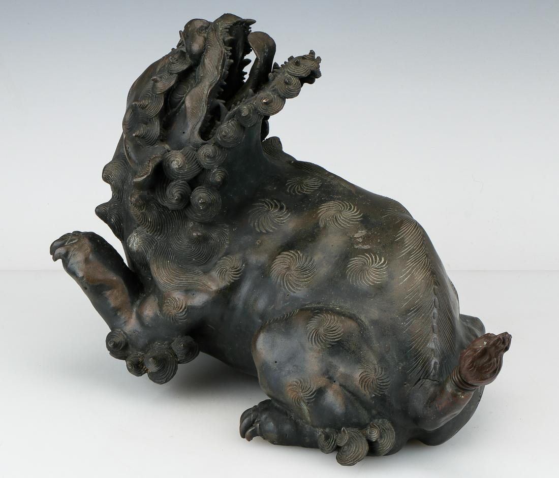 Fine Vintage Chinese Bronze Kylin or Foo Lion, 26 lbs. (1 of 5)