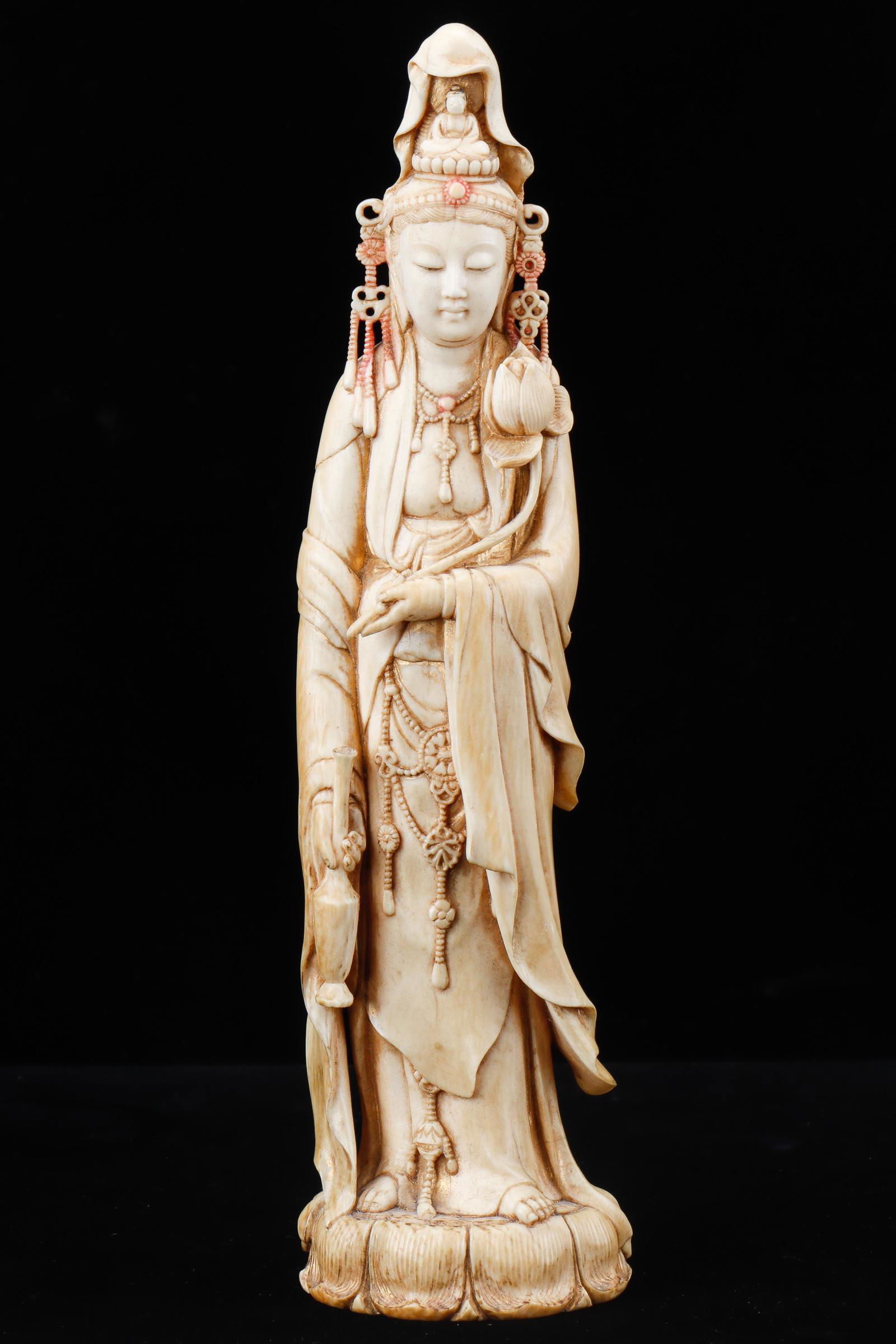 Antique Chinese Carving of Guanyin (1 of 6)