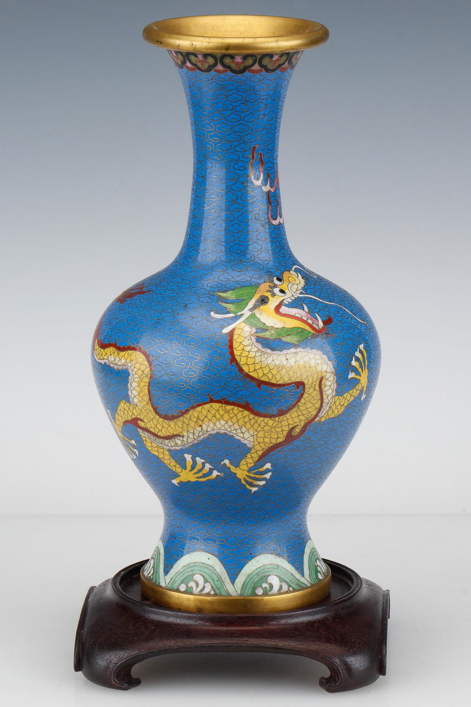 Chinese Cloisonne Dragon Vase (1 of 6)