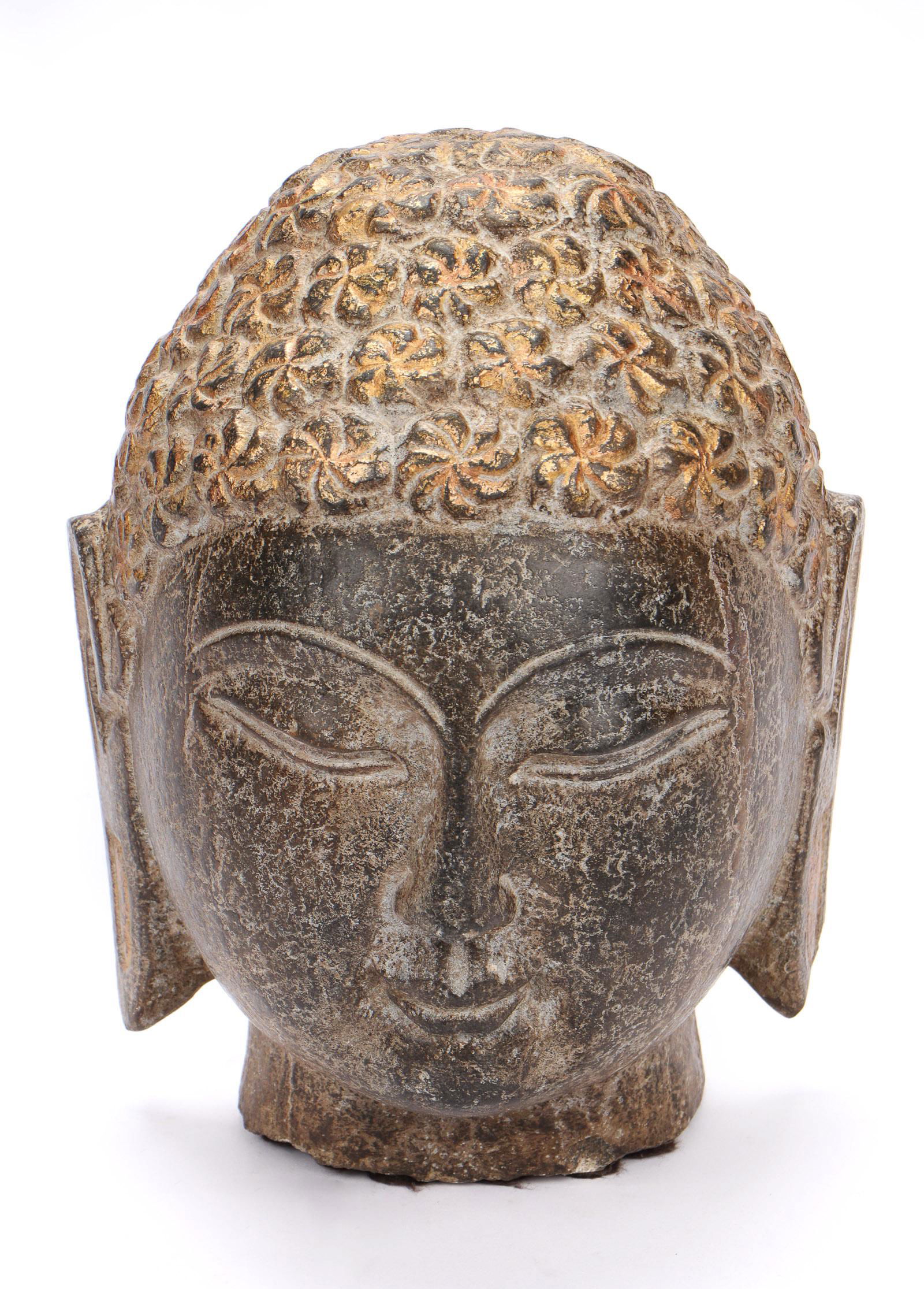 Chinese Carved Stone Buddha Head (1 of 8)