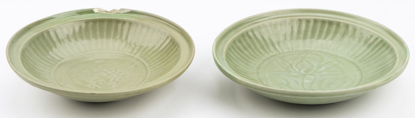 Two Chinese Celadon Dishes, Sung/Ming Dynasties (1 of 4)