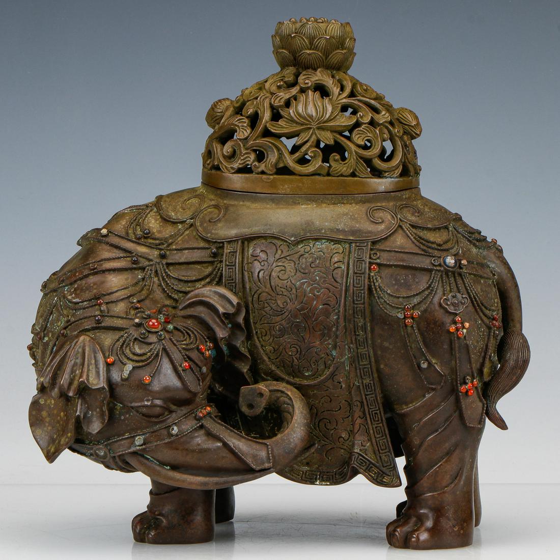 Chinese Bronze Elephant-Form Censer (1 of 7)