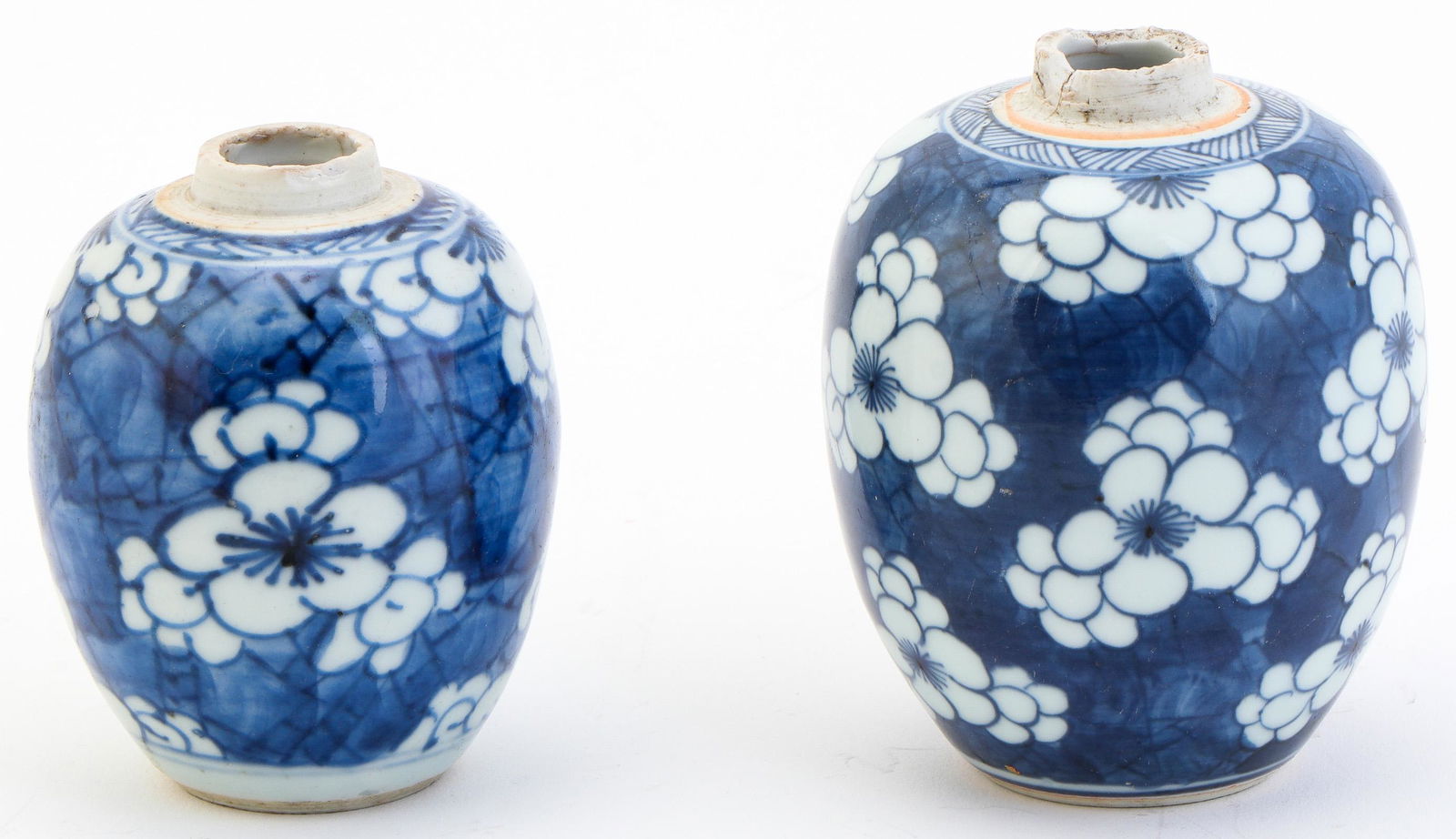 Two Antique Chinese Porcelain Blue & White Jars (1 of 3)