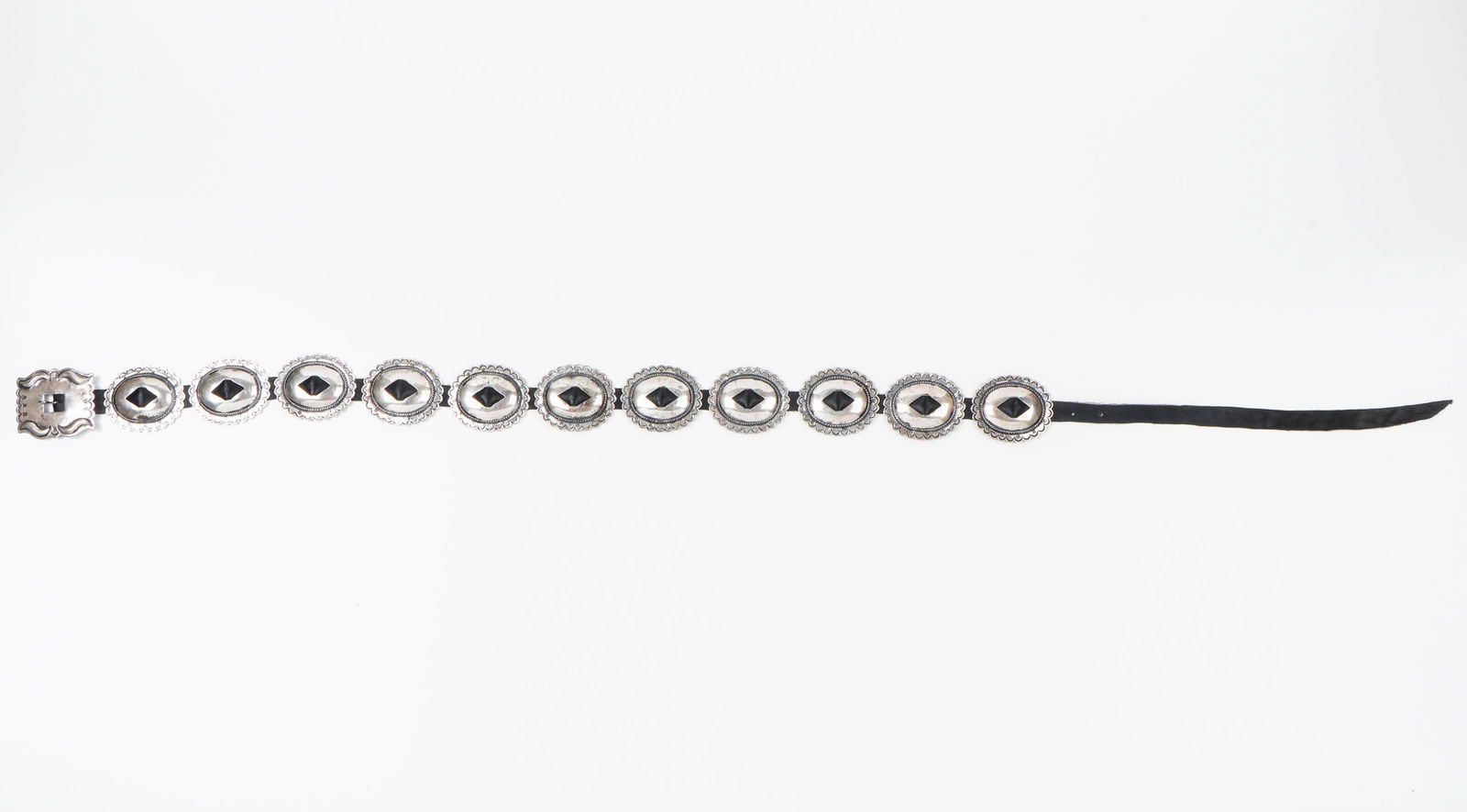 Vintage Sterling Silver Concho Belt (1 of 3)