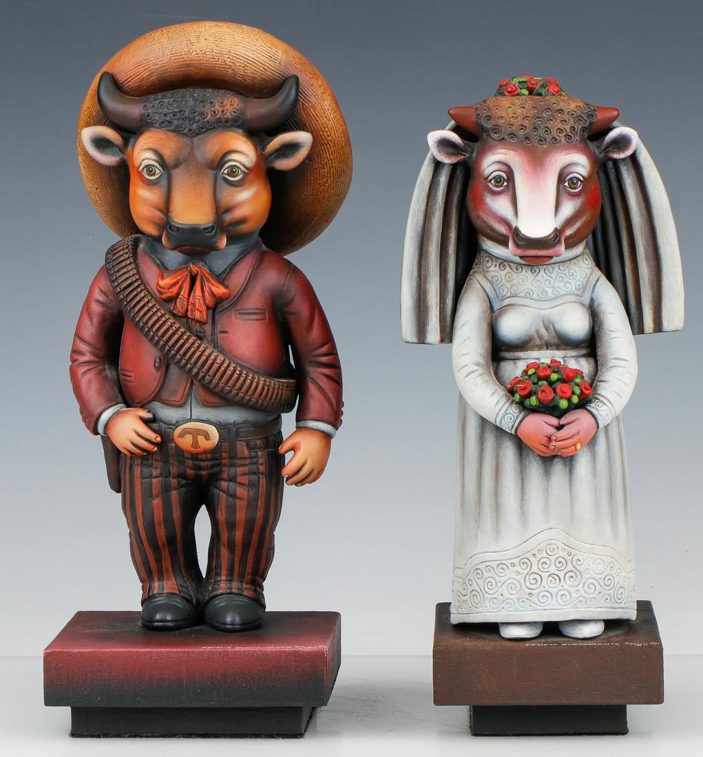 Sergio Bustamante (Mexican B.1949) Two Ceramic Figures (1 of 6)