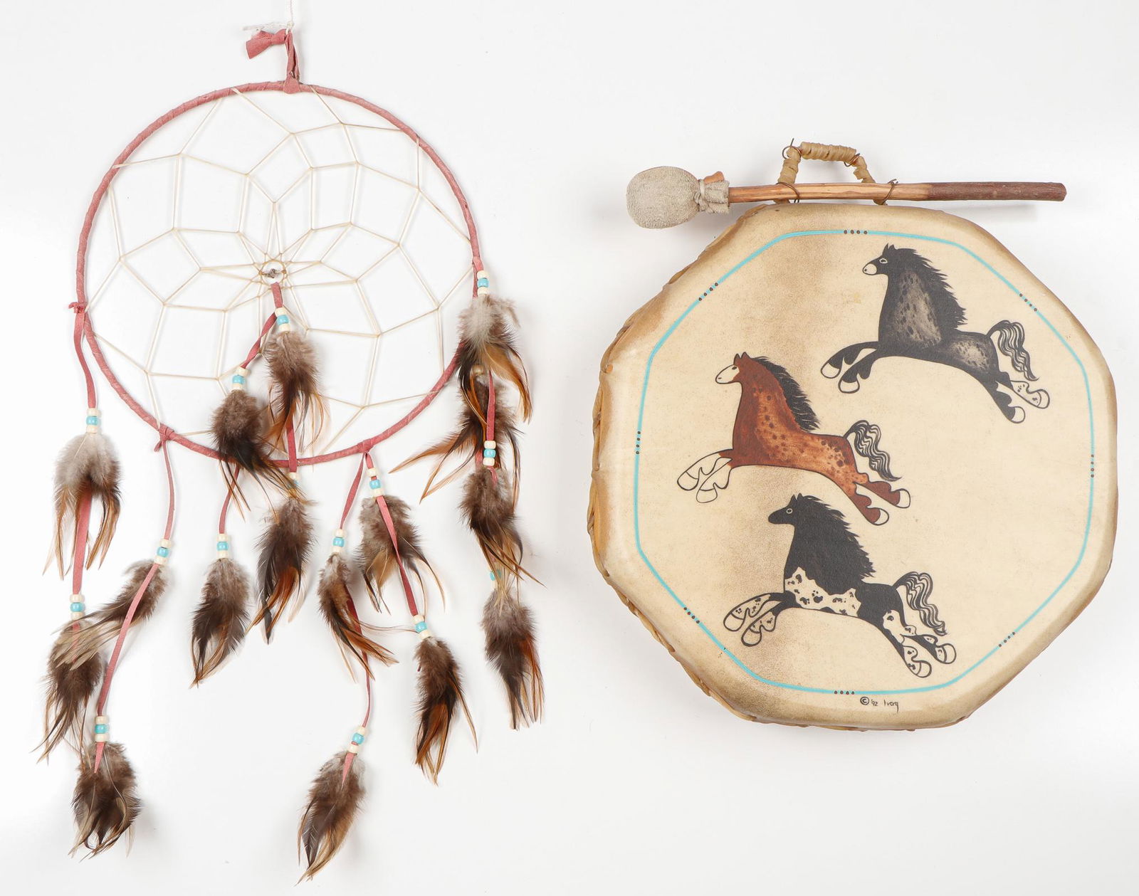 Native American Sioux Drum and Dreamcatcher (1 of 4)