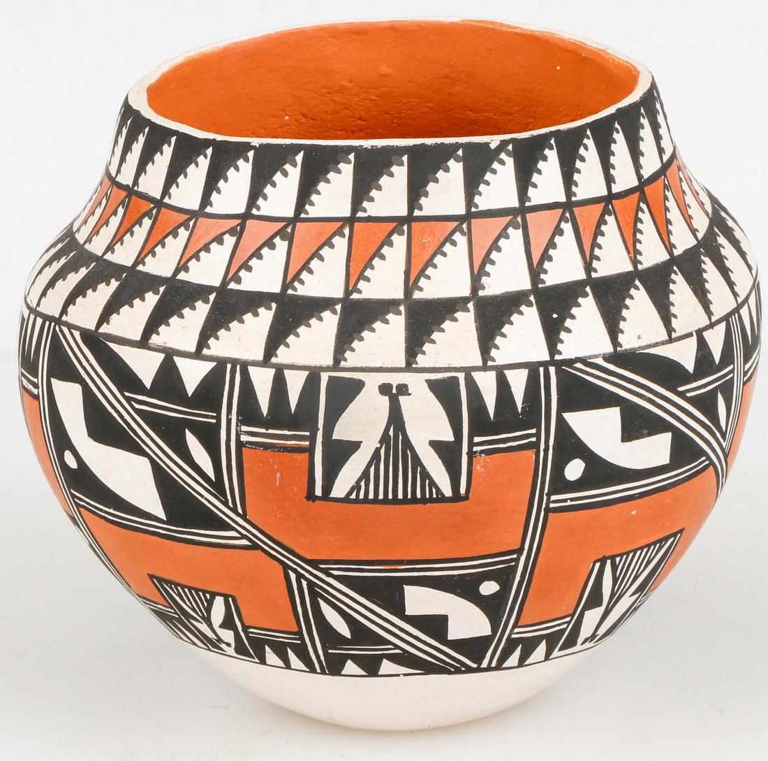 Acoma Pueblo Polychrome Pottery Olla by S. Antonio (1 of 5)