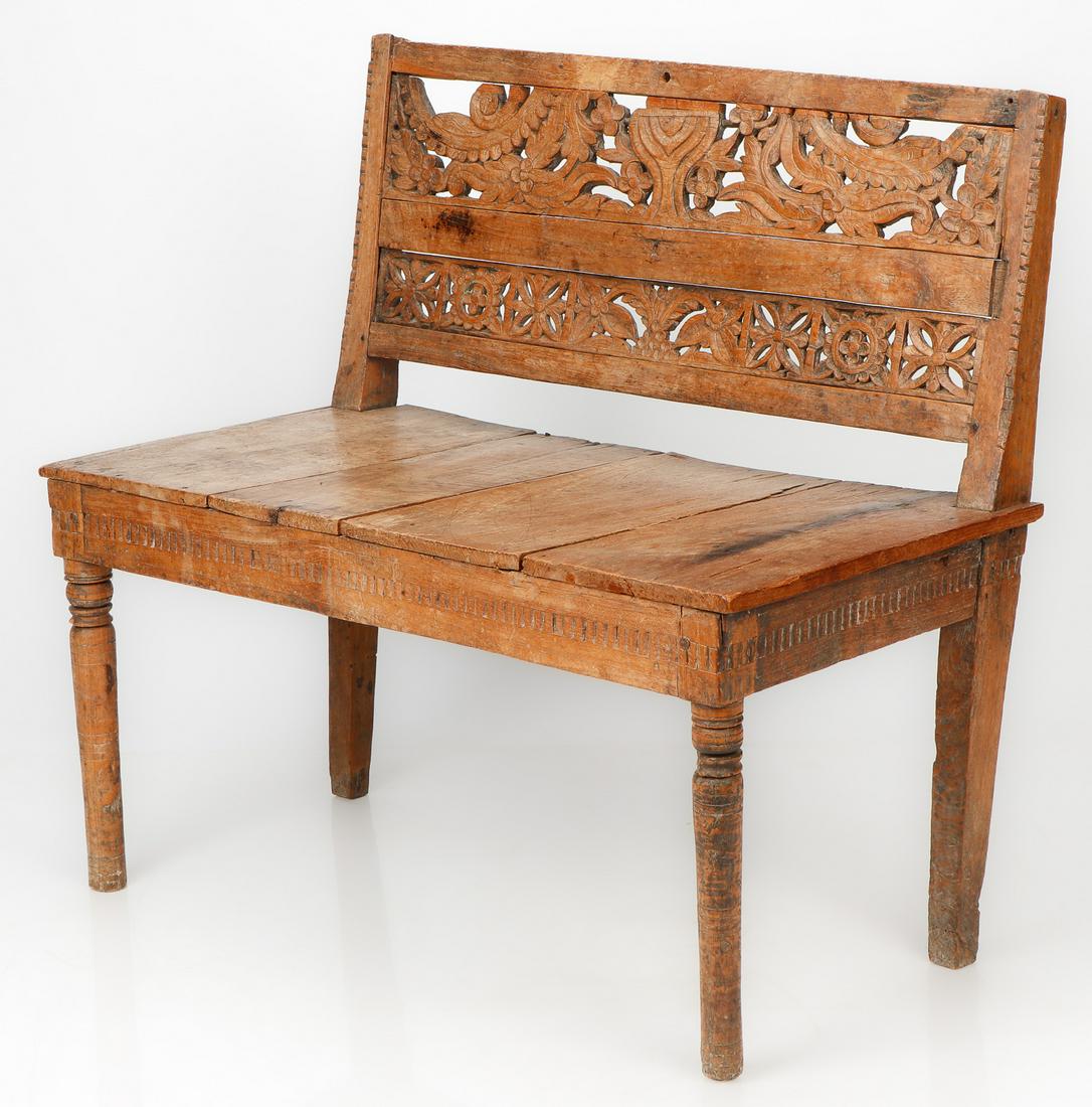 Antique Indonesian Teak Bench (1 of 7)