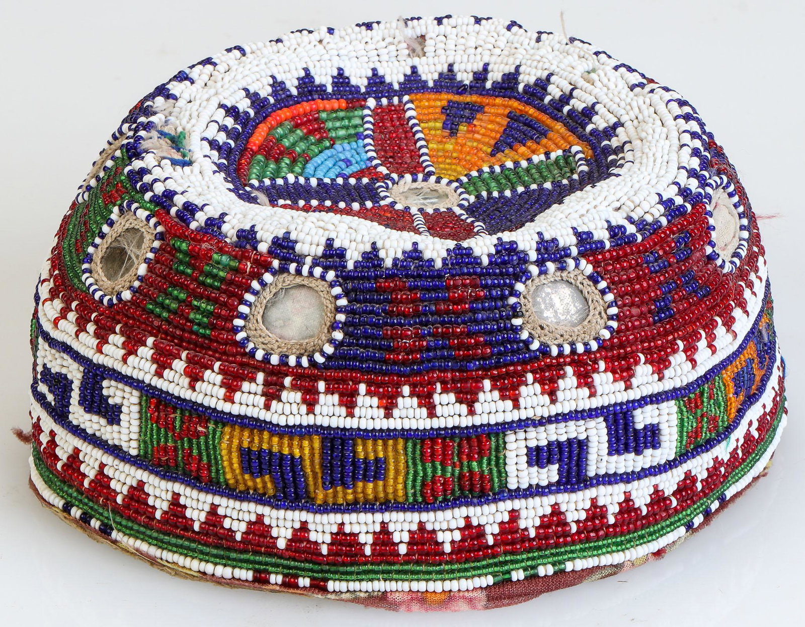 Pashtun Beaded Hat, Afghanistan, Mid 20th C. (1 of 3)