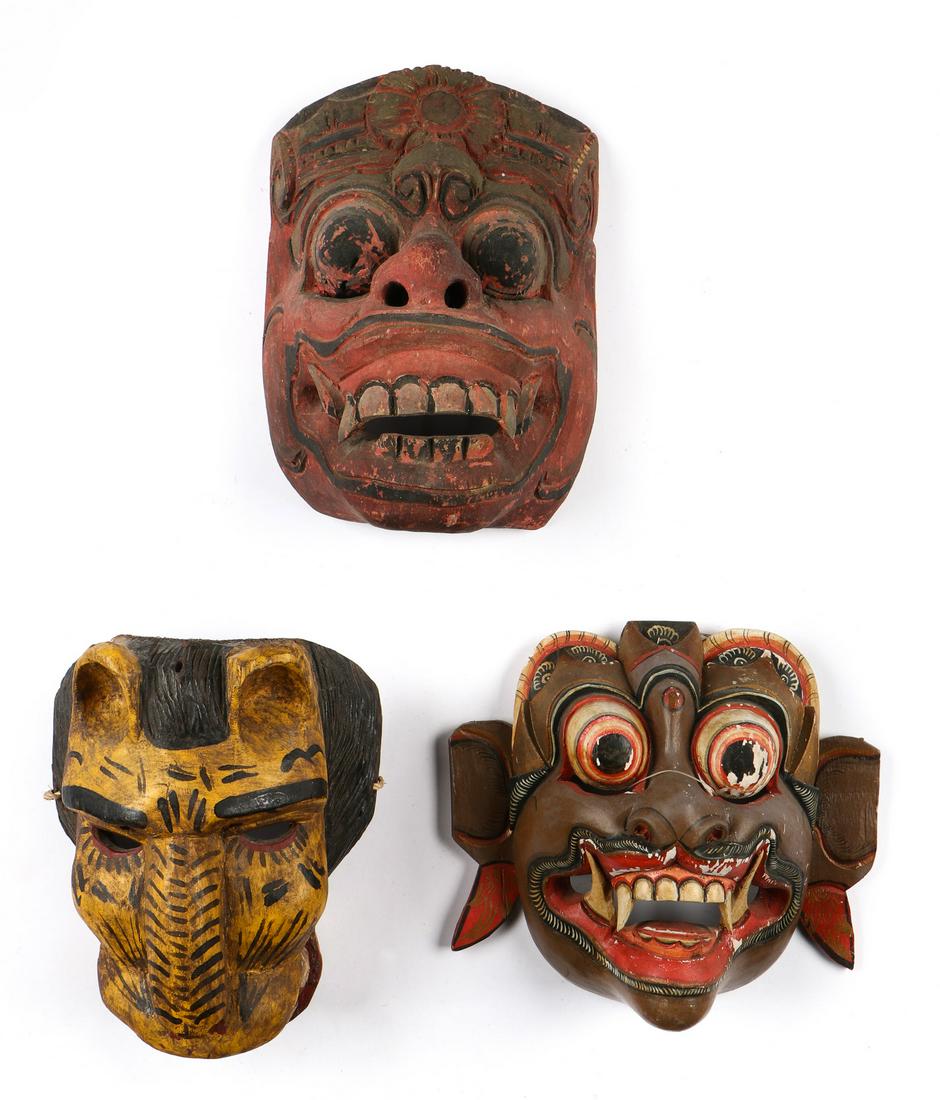 Three Old/Antique Festival Masks (1 of 4)