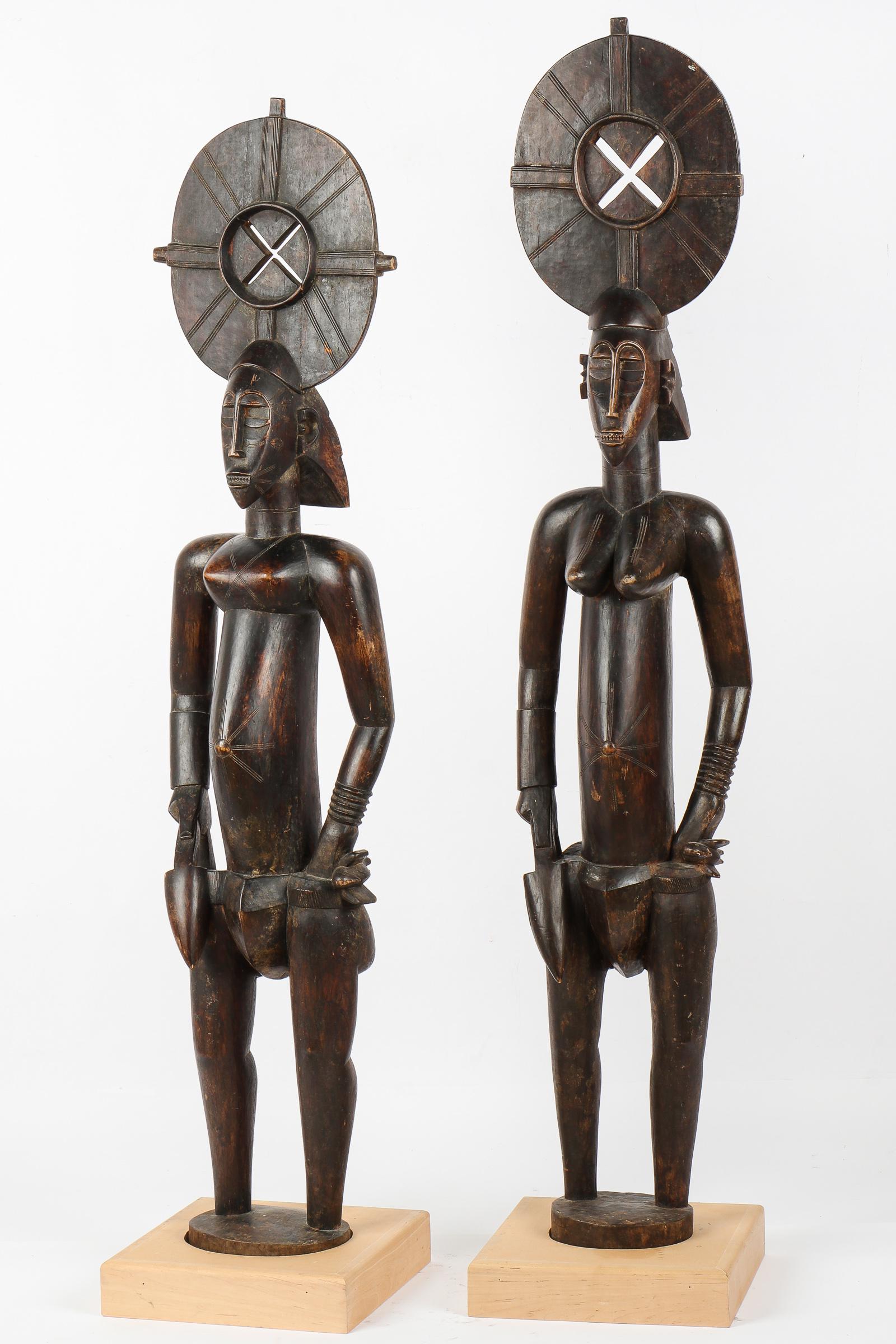 Two African Senufo Tall Figures (1 of 5)