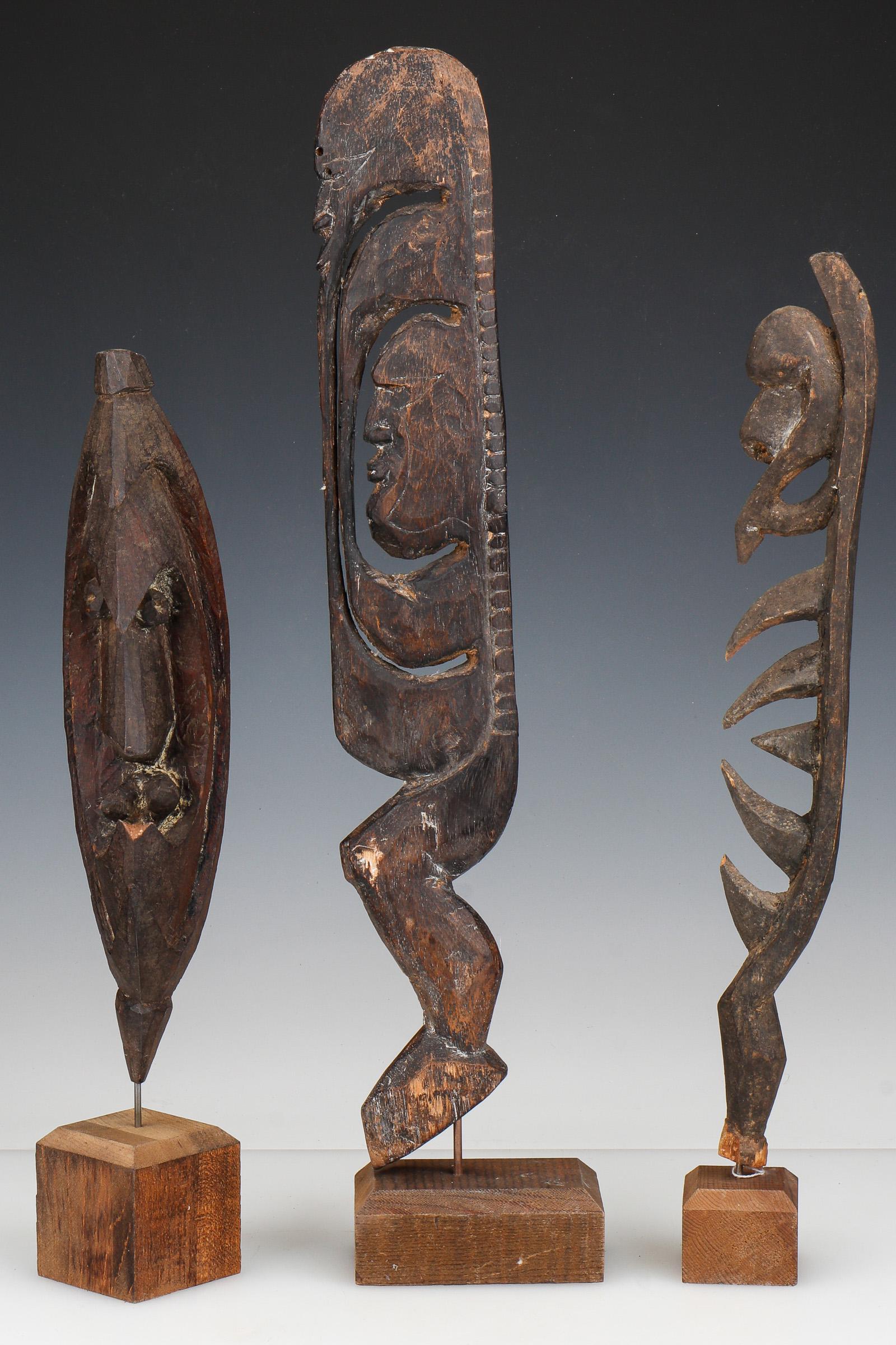 3 Sepik Yipwon Figures, Papua New Guinea (1 of 3)