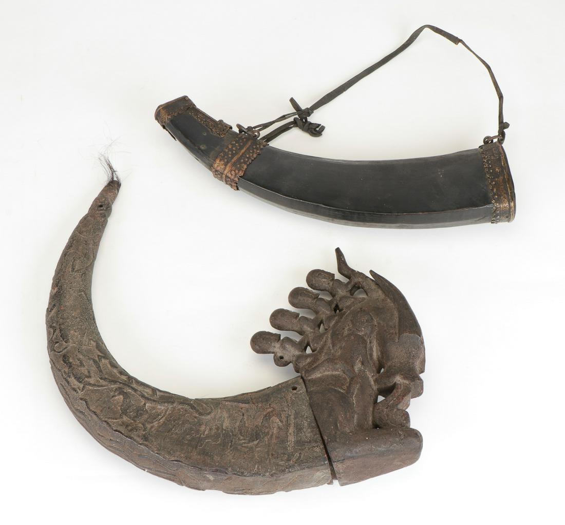 Batak Naga Morsarang and a Horn Container, Sumatra. (1 of 4)