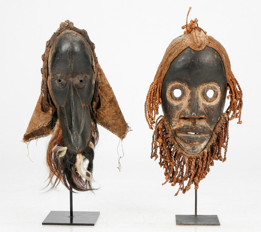 Collector's Lot of 2 African Dan Masks (1 of 5)