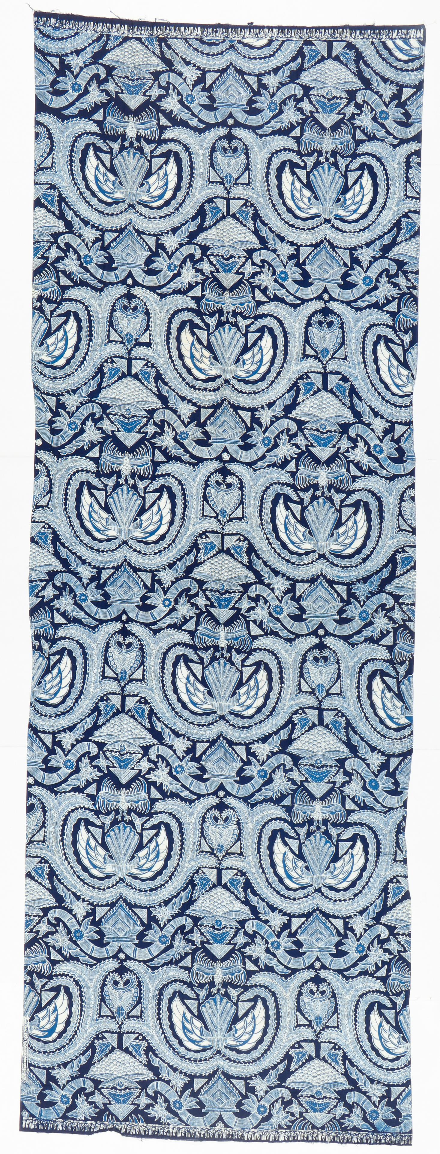 Blue & White Tulis Batik, Indonesia, Mid-Late 20th C. (1 of 5)