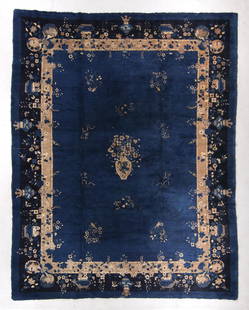 Peking Rug, China, Ca. 1900, 9'1'' x 11'6'': Peking Rug, China, Ca. 1900, 9'1'' x 11'6'' (277 x 351 cm). Weight: 63 lbs. Material: wool pile, cotton warp, cotton weft.