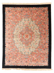 Chinese Art Deco Rug, Early 20th C., 8'9'' x 11'8'': Chinese Art Deco Rug, Early 20th C., 8'9'' x 11'8'' (267 x 356 cm). Weight: 61 lbs. Material: wool pile, cotton warp, cotton weft.