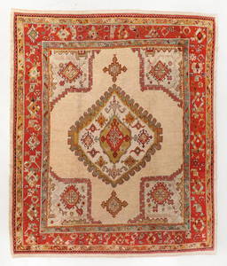 Oushak Rug, Turkey, Ca. 1900, Size: 10'8'' x 12'7''