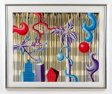 Kenny Scharf (American, B.1958): Kenny Scharf (American, B.1958) Untitled, screenprint, signed, dated and numbered 134/150. Framed. Provenance: Rago, November 17, 2012, Lot 683; Private Collection, New Jersey. Size: 32'' x 40'', 81