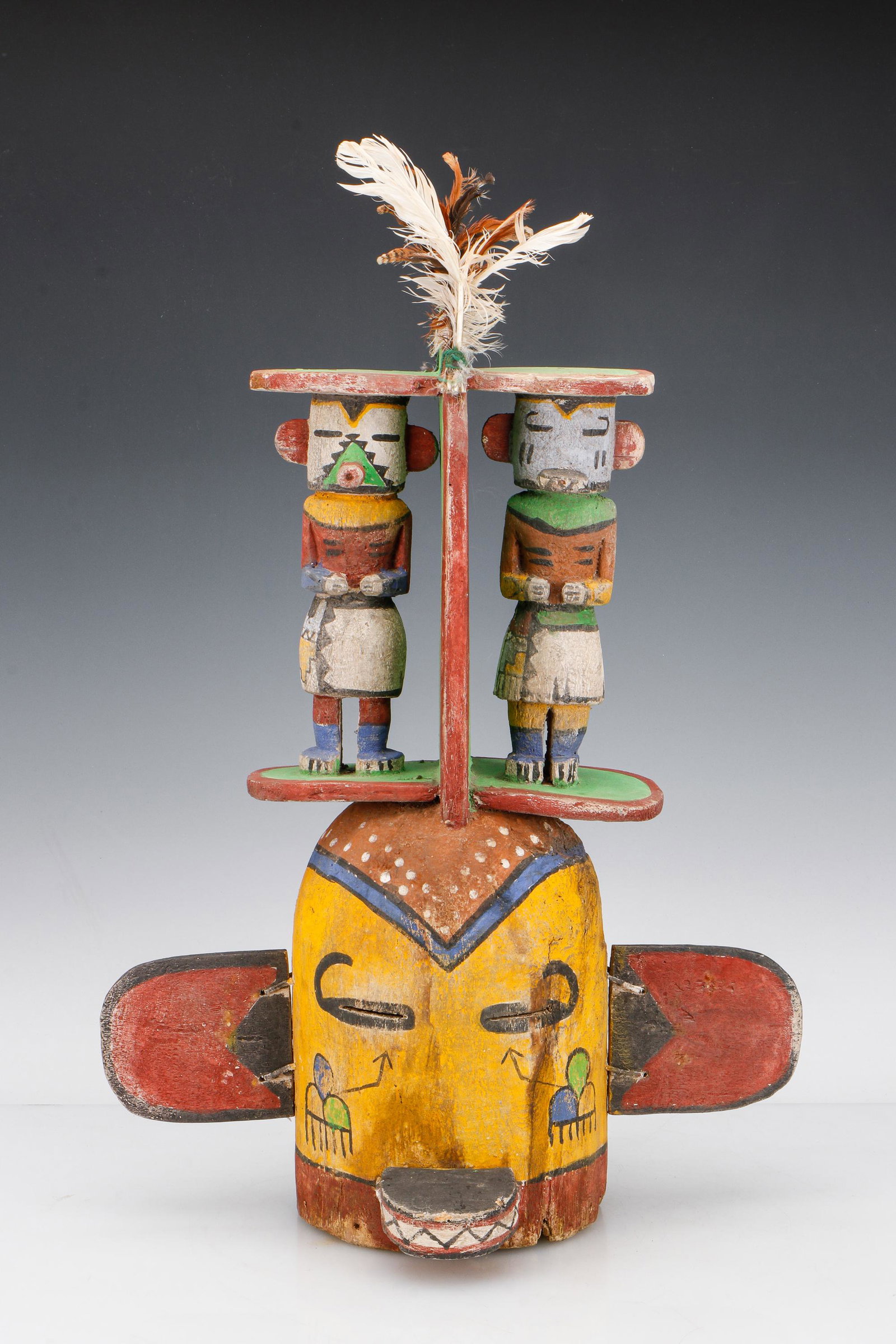 Native American Hopi Kachina Mask, Mid 20th C. (1 of 6)