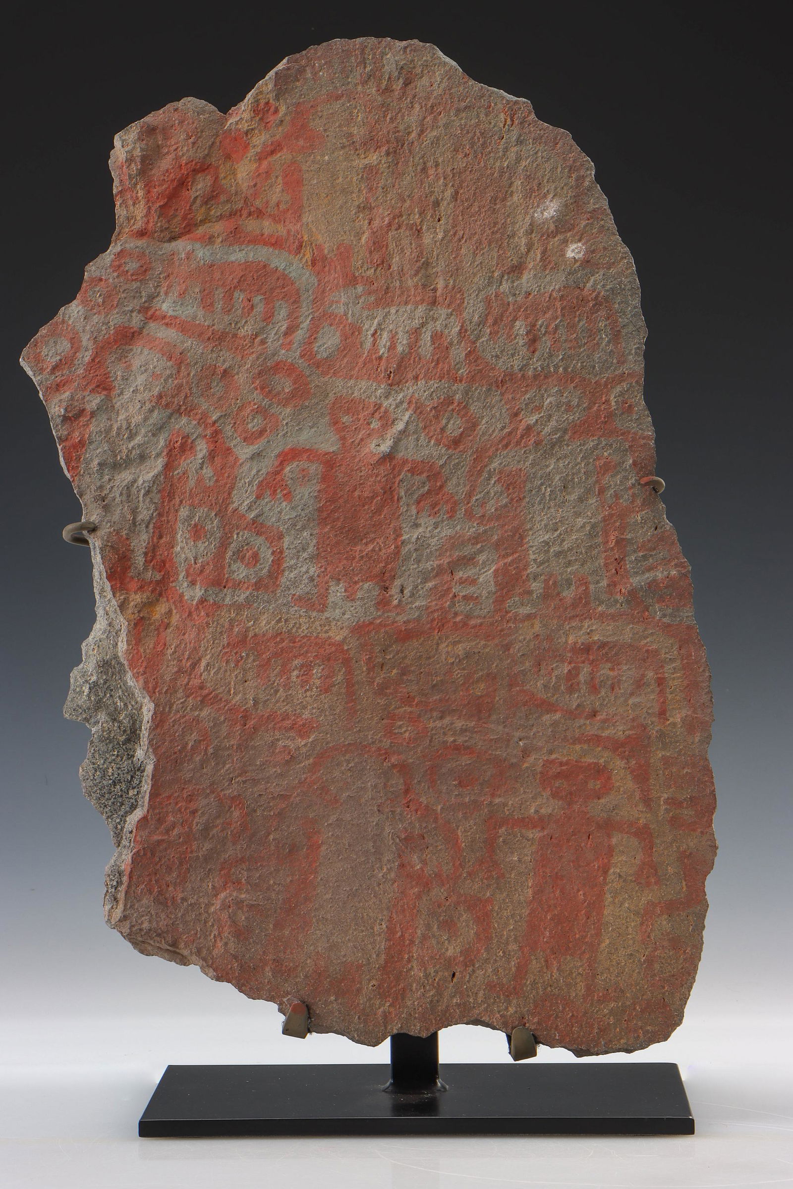 Pre-Columbian Inca Chucu Painted Stone Plaque (1 of 5)