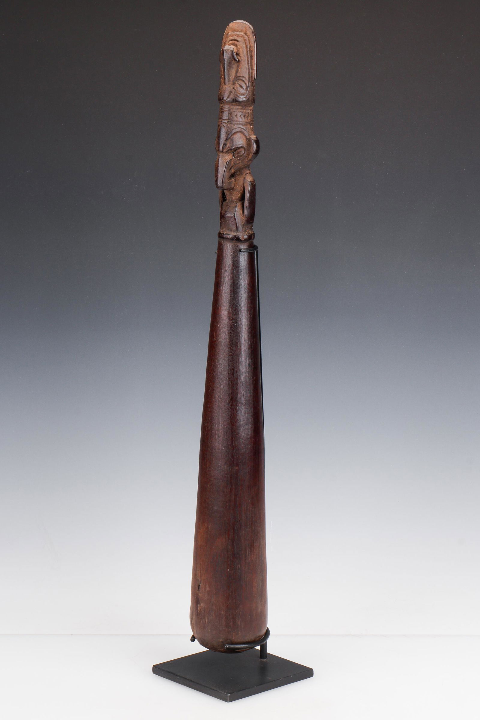 Impressive Lower Sepik Figural Food Pounder, PNG (1 of 6)