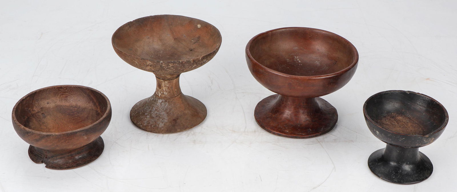 Collection of 4 Toraja Dulang Offering Bowls: Collection of 4 Toraja Dulong Offering Bowls.Ranging in size from: 7'' x 9'' x 9'' (18 x 23 x 23 cm) to 5'' x 6'' x 6'' (13 x 15 x 15 cm).