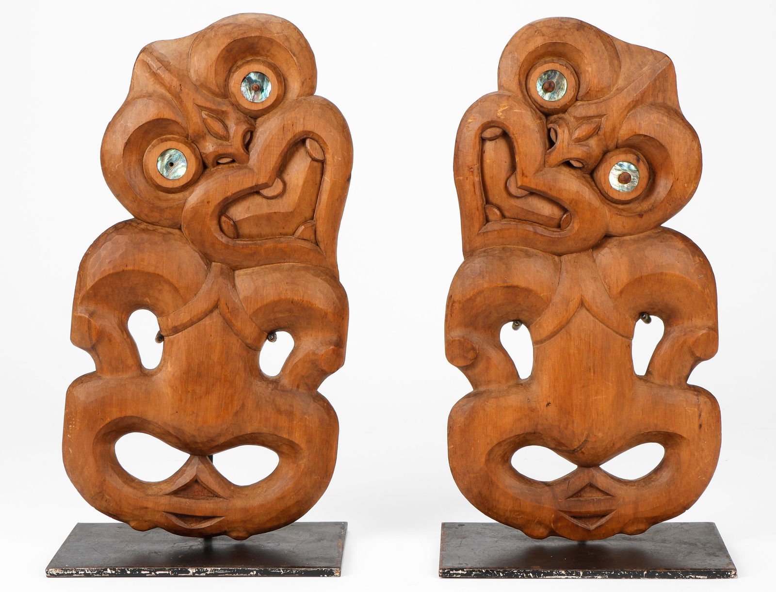 Pair of Maori House Guardians, Ht. 22" (1 of 4)