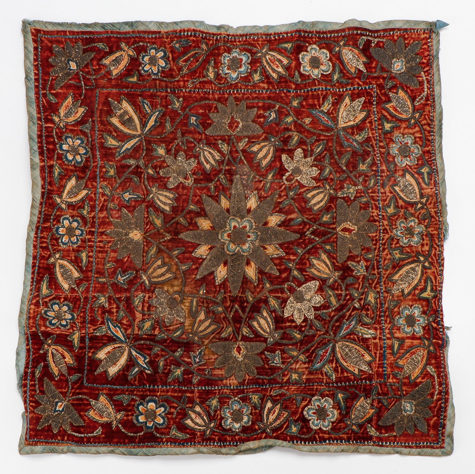 18th C. Ottoman Silk Velvet Metal Thread Textile (1 of 3)