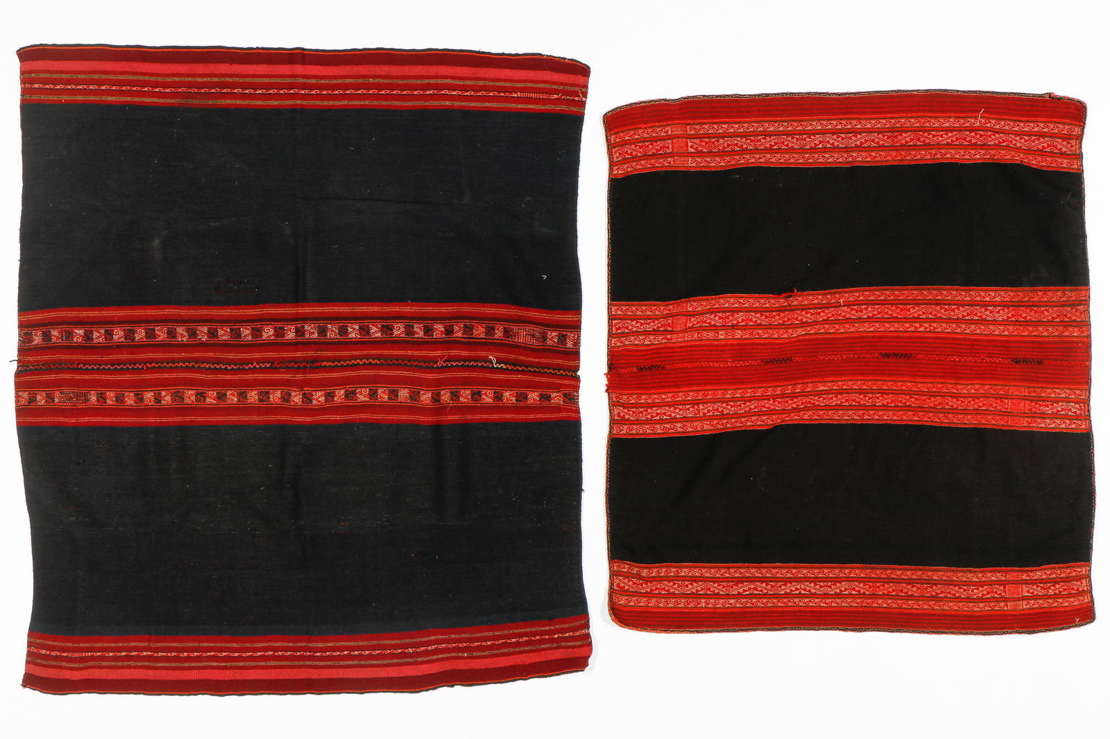 2 Andean Woven Wool Textiles "Manta," Early-Mid 20th C. (1 of 3)