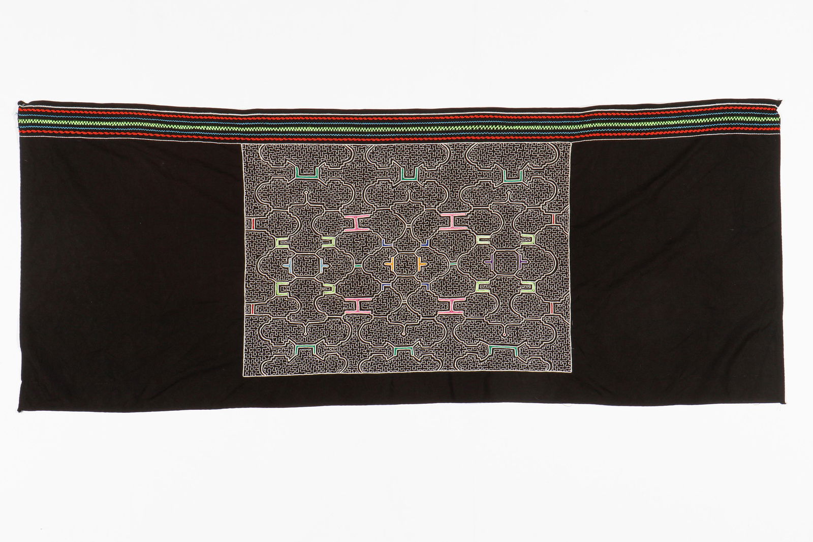 Shipibo Embroidered Ritual Textile, Amazon Jungle, South America, 20th C. (1 of 4)