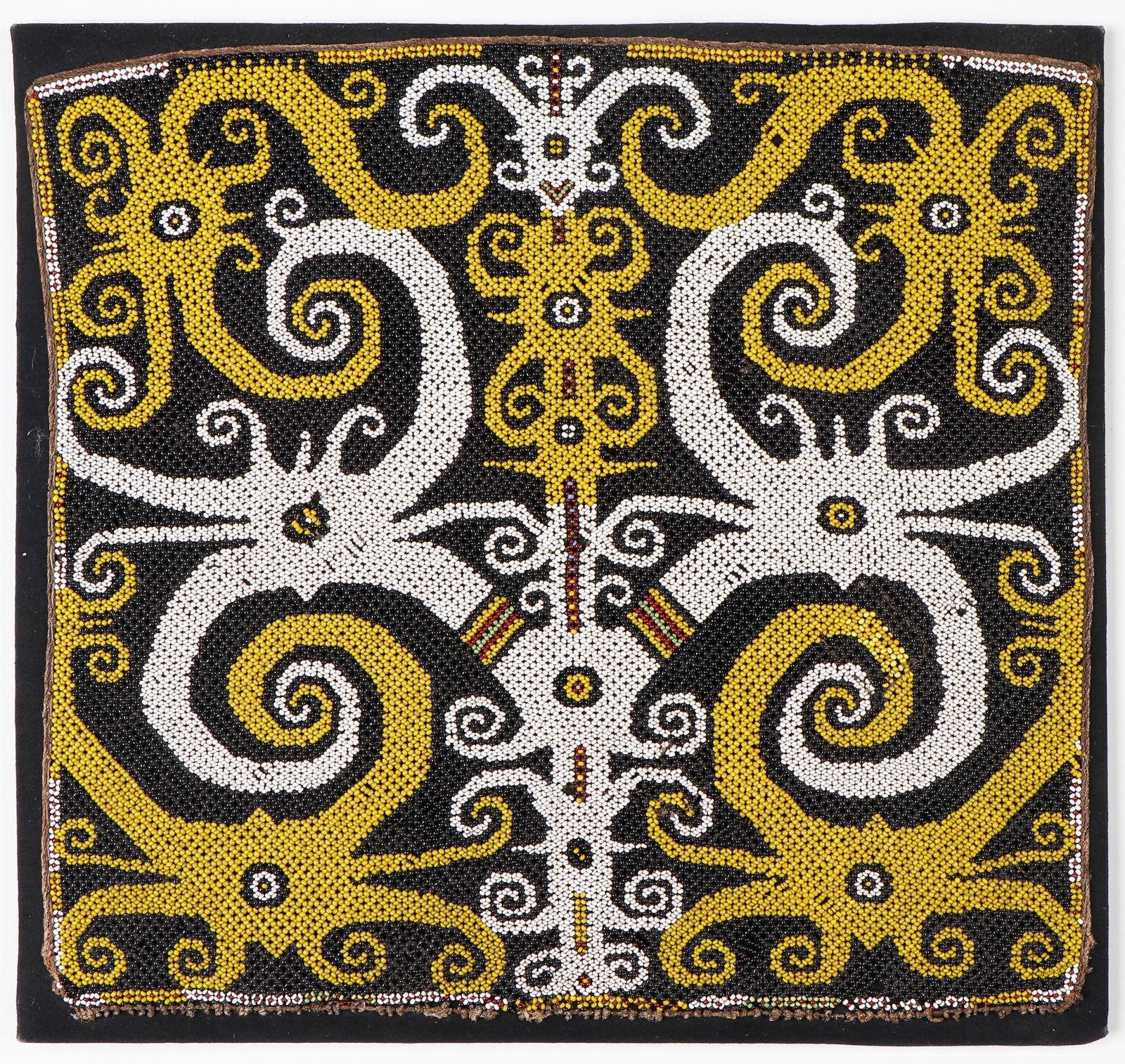 Dayak Baby Carrier Beaded Panel Aban, Indonesia, Mid 20th C. (1 of 2)