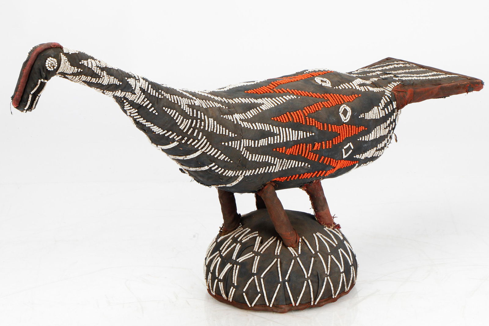 African Bamileke Beaded Bird Dance Headdress, Cameroon (1 of 5)