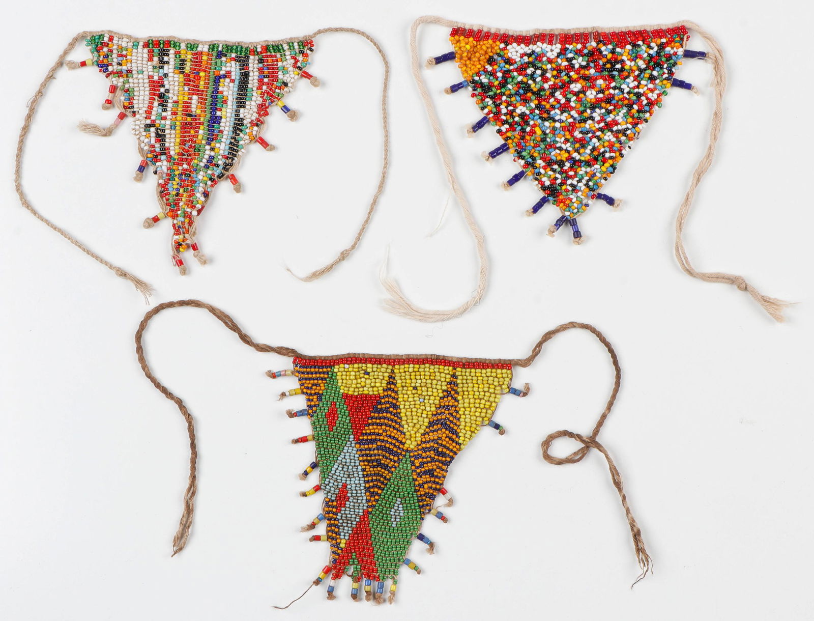 3 Antique African Bana Guili (Kirdi) Cache-Sexe Apron, Cameroon (1 of 2)