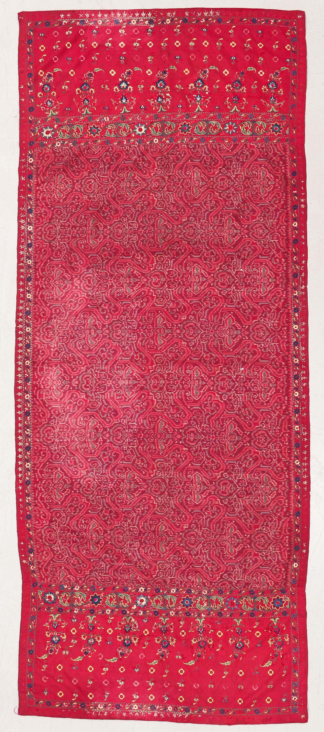 Silk Ikat Selendang Shoulder Cloth, South Sumatra, Indonesia, 19th C. (1 of 4)
