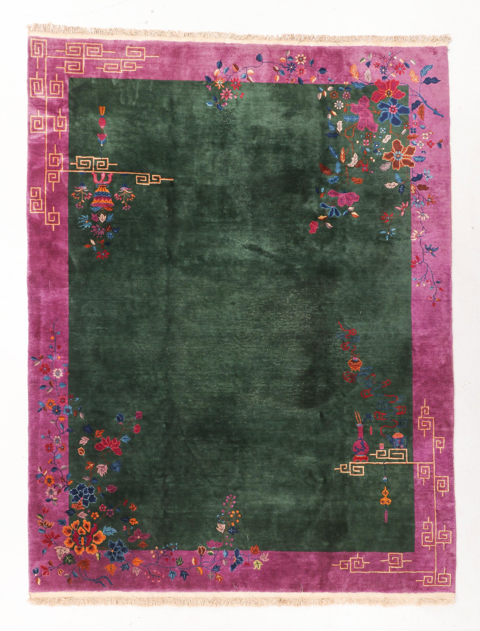 Art Deco Rug, China, Early 20th C., 9'0'' x 11'9'' (1 of 4)