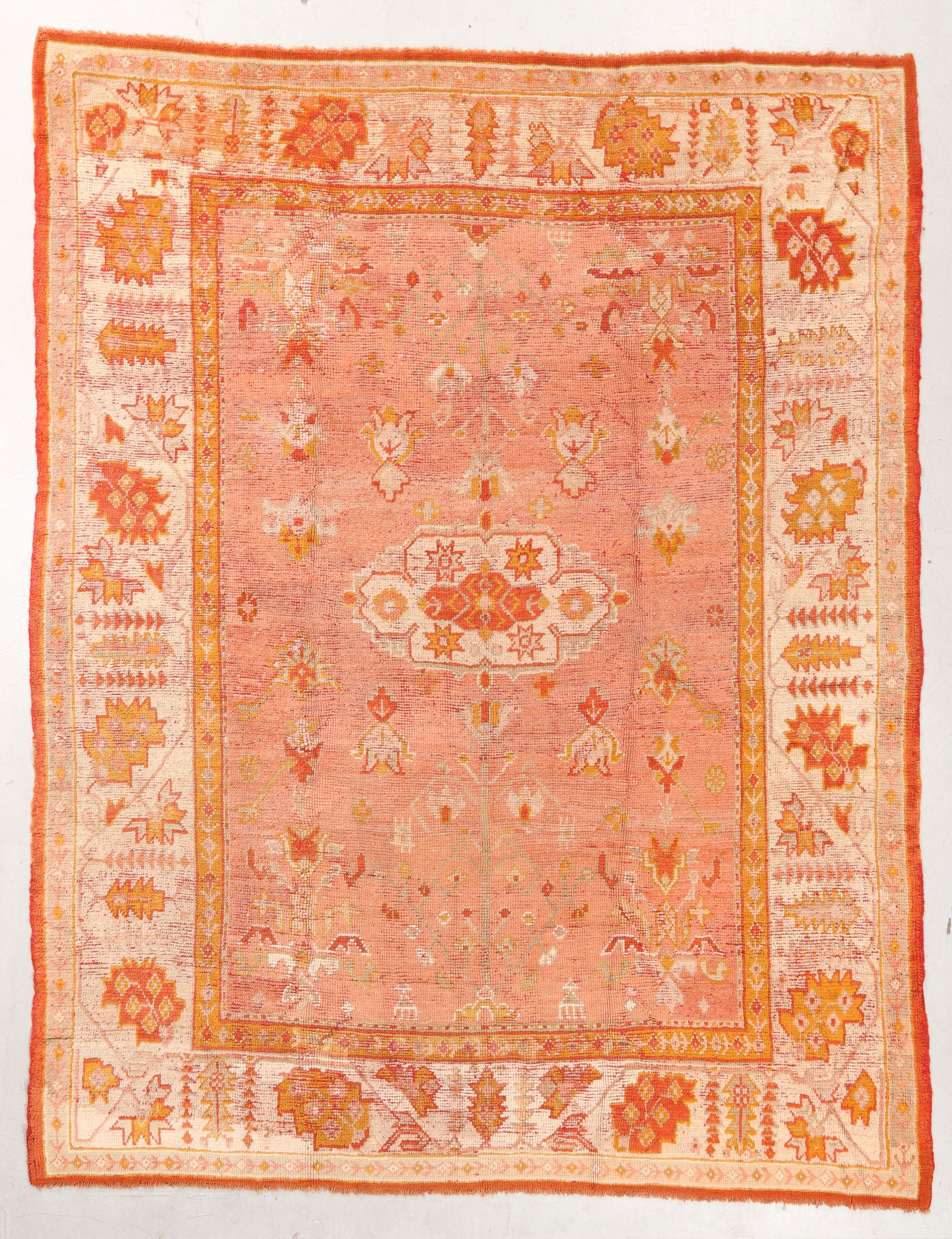 Oushak Rug, Turkey, Ca. 1900, 8'7'' x 10'11'' (1 of 5)