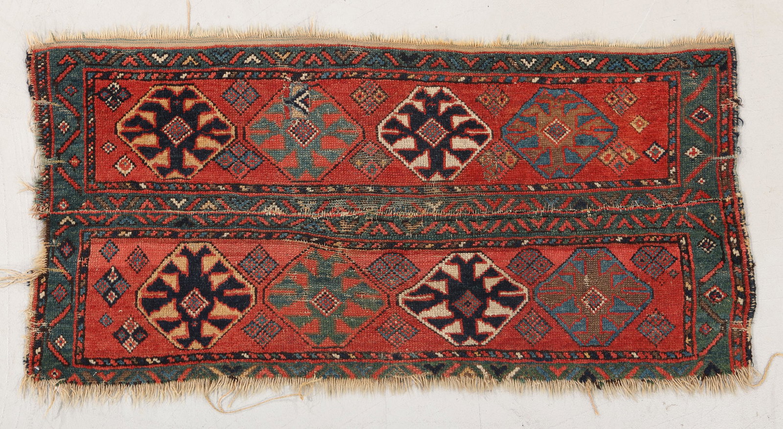 West Persian Kurd Rug Fragment, Mid 19th C. (1 of 5)