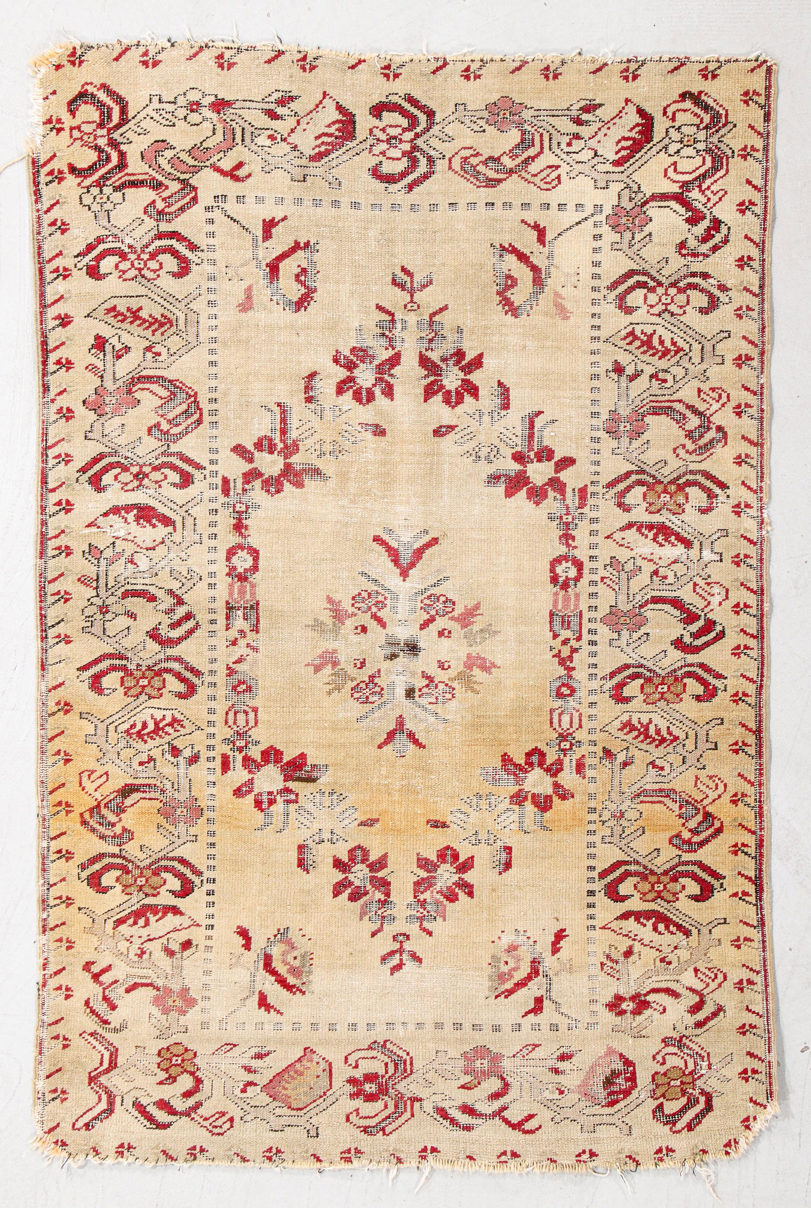 Ghiordes Rug, Turkey, Late 19th C., 3'3'' x 4'10'' (1 of 5)