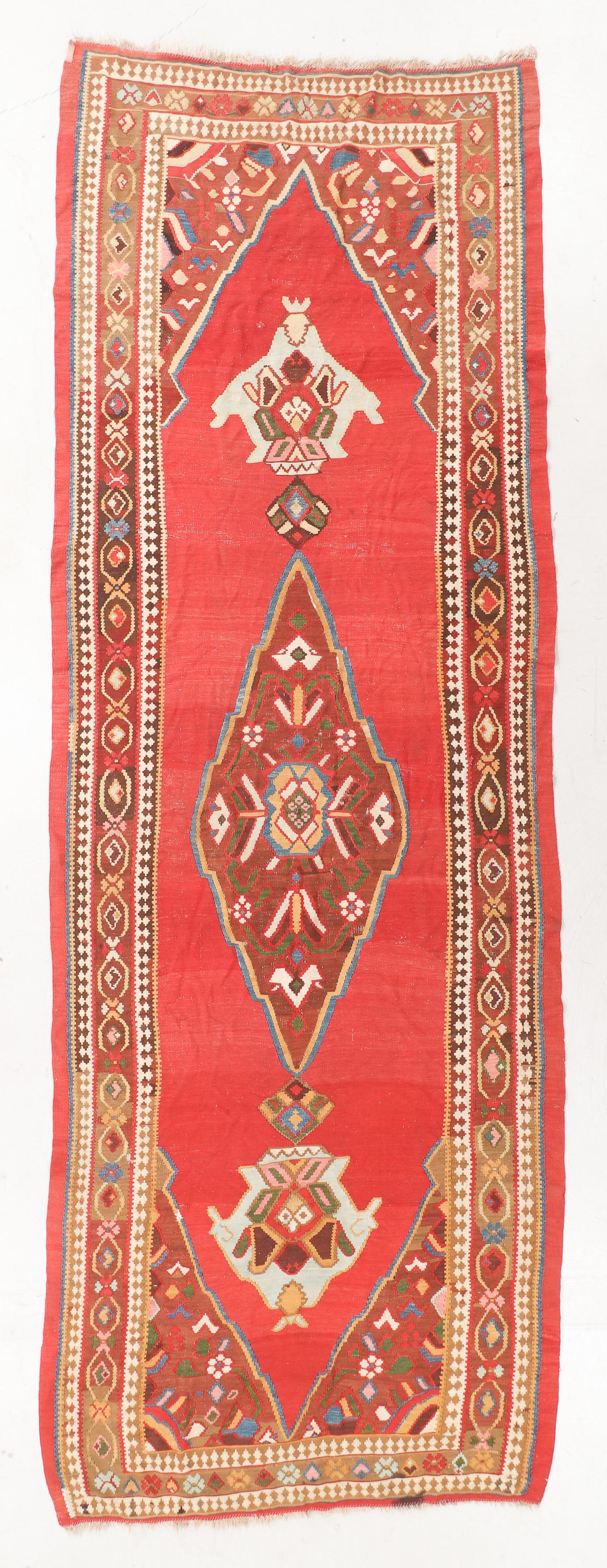 Bidjar Kilim, Persia, Ca. 1880, 5'3'' x 15'2'' (1 of 4)