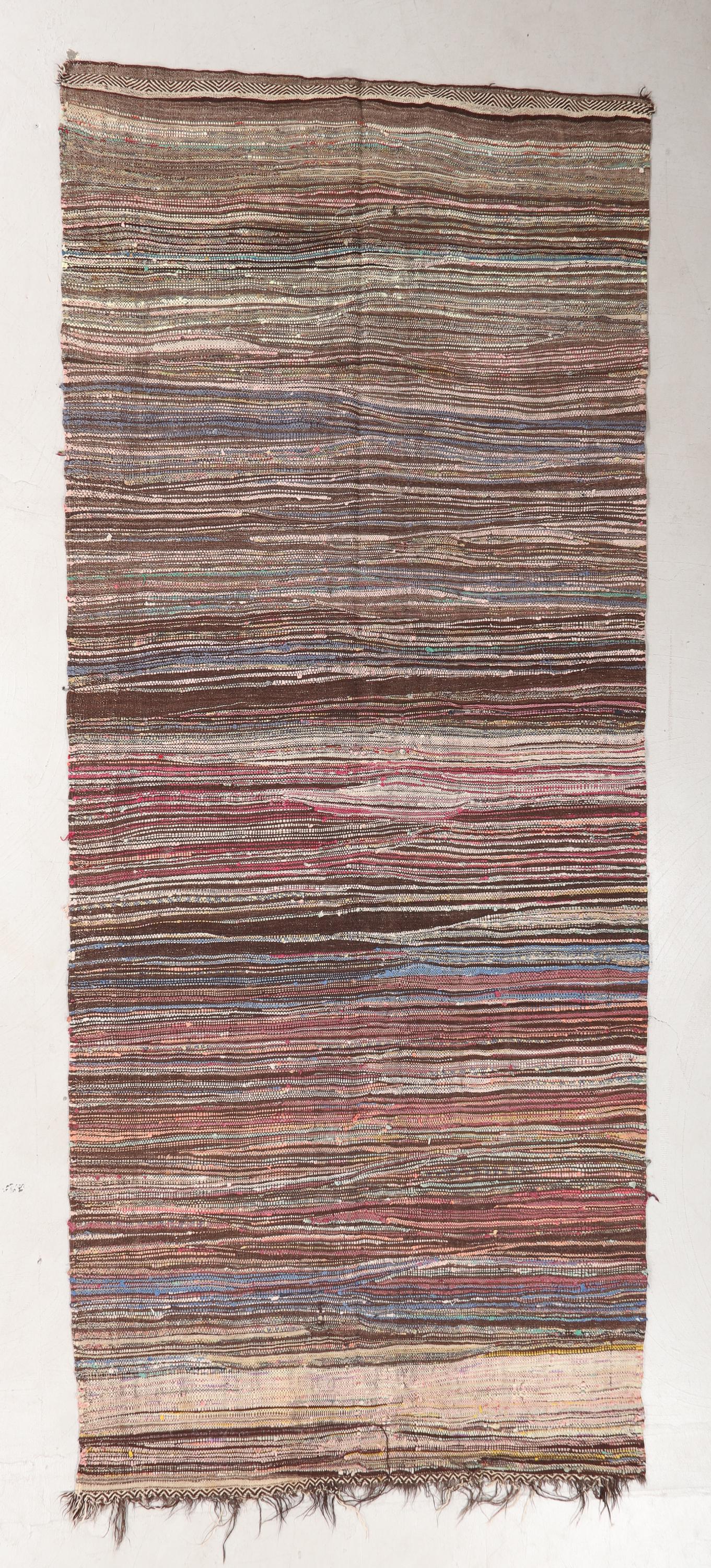 Beni Mguild Flatwoven Rug, Morocco, Mid 20th C., 4'7'' x 11'5'' (1 of 4)