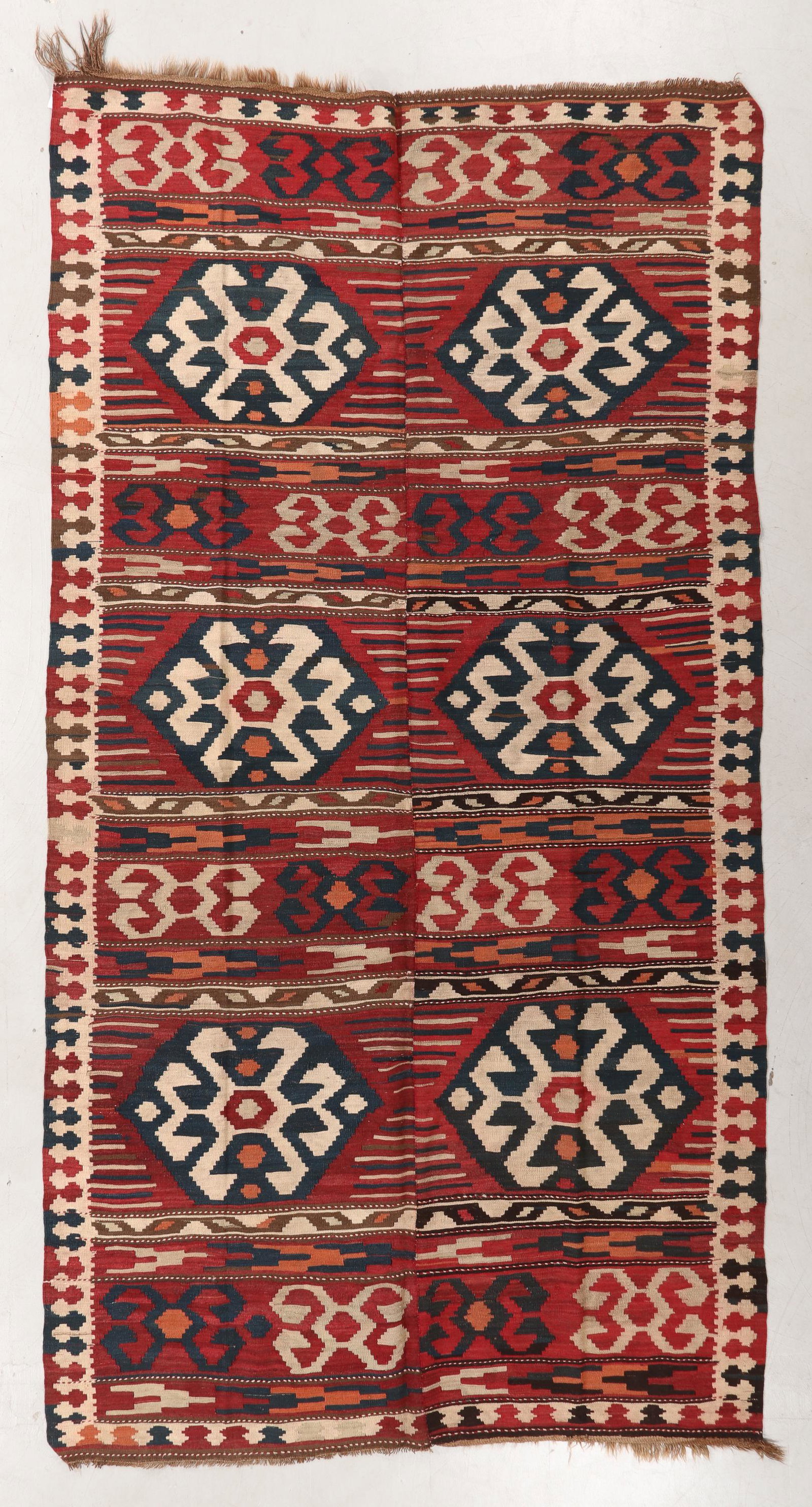 Shahsavan Kilim, Transcaucasus, Early 20th C., 5'10'' x 11'6'' (1 of 4)