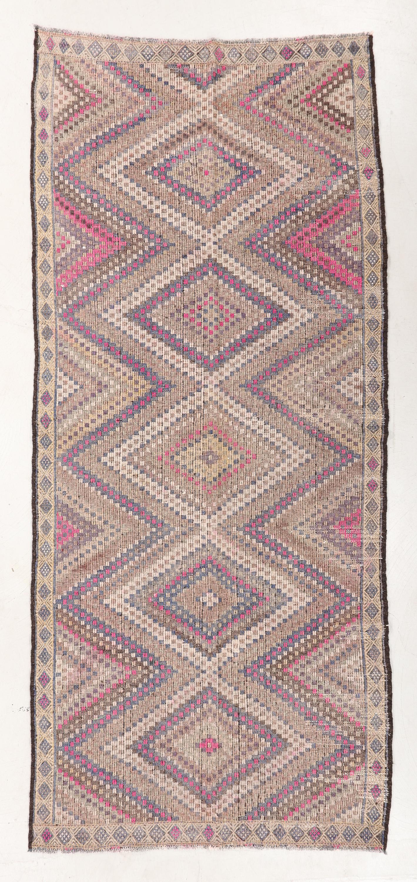 West Anatolian Cicim Kilim, Turkey, Mid 20th C., 5'2'' x 11'8'' (1 of 4)
