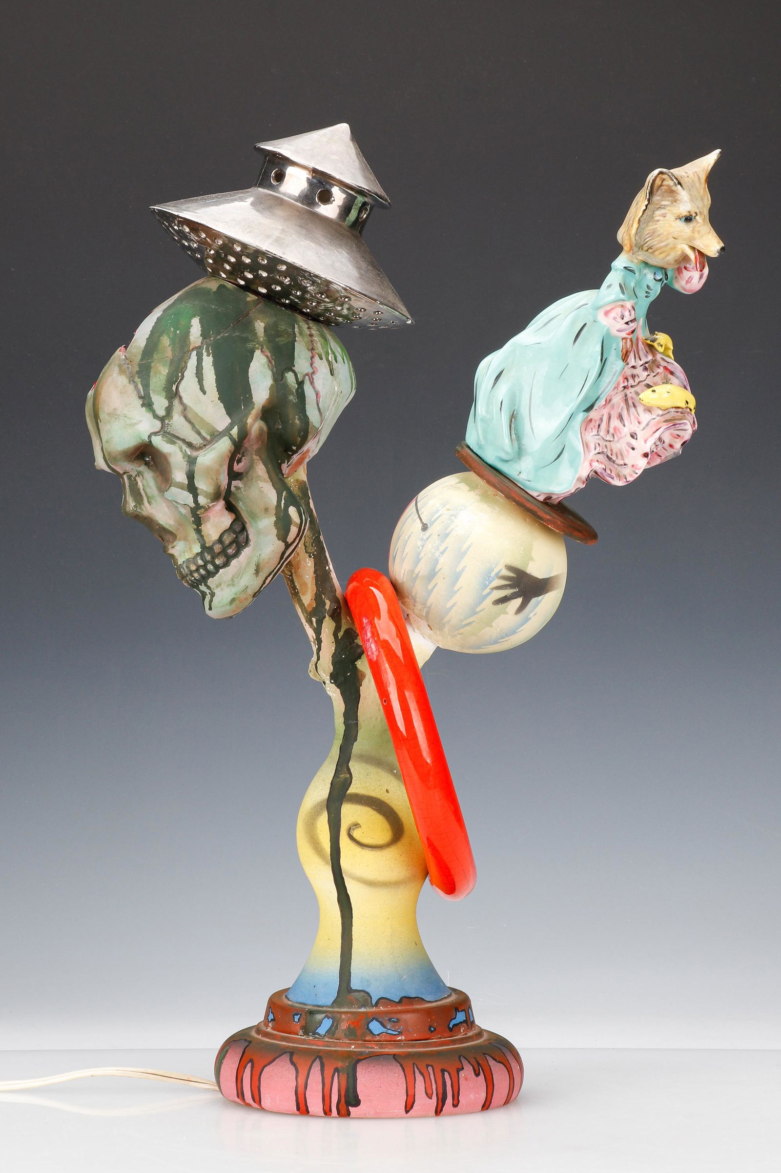Warren Muller (American, 20th c.) Skull Lamp, 1998 (1 of 6)