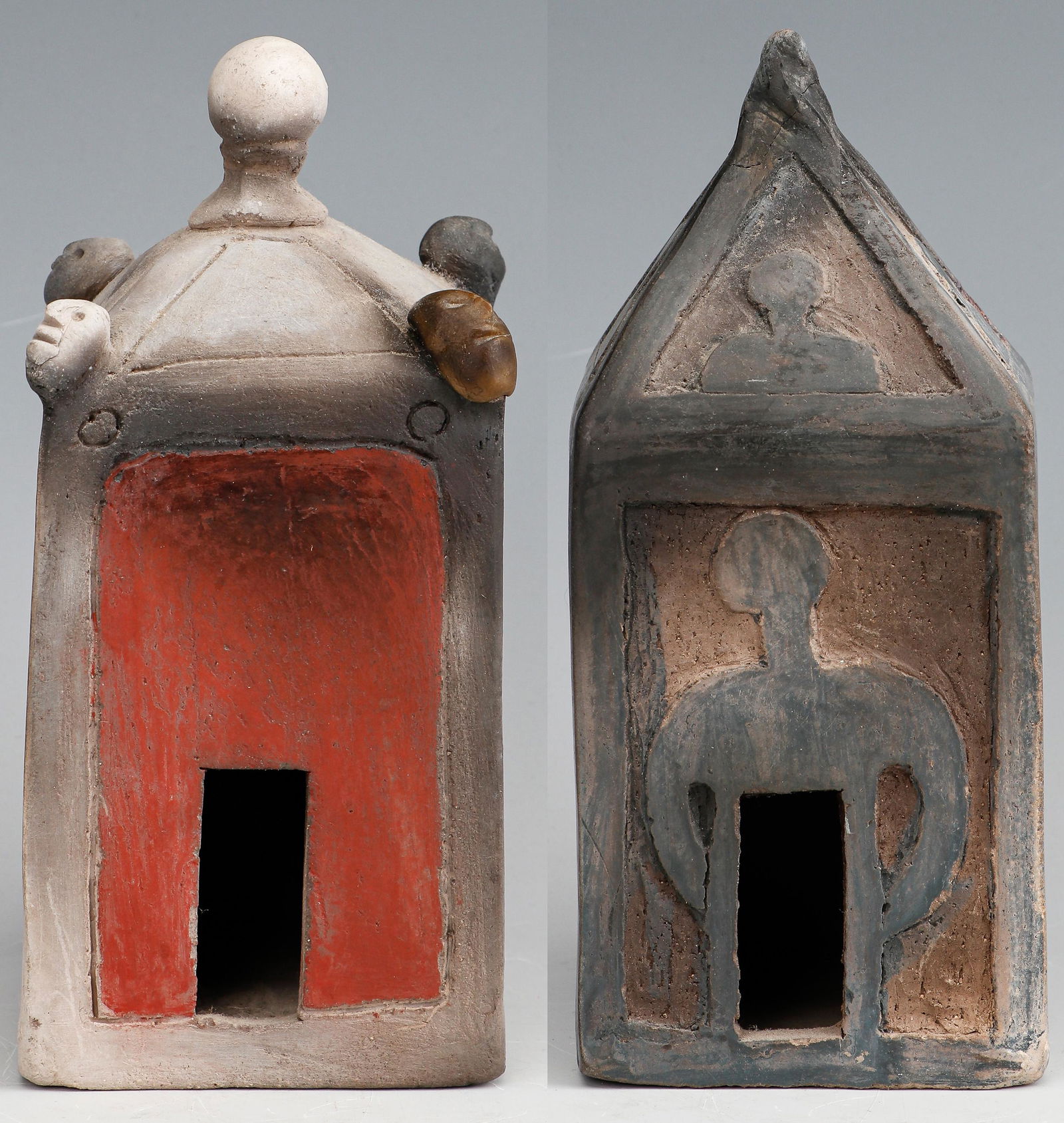 Thomas Werneke (German) 2 Earthenware Houses (1 of 11)