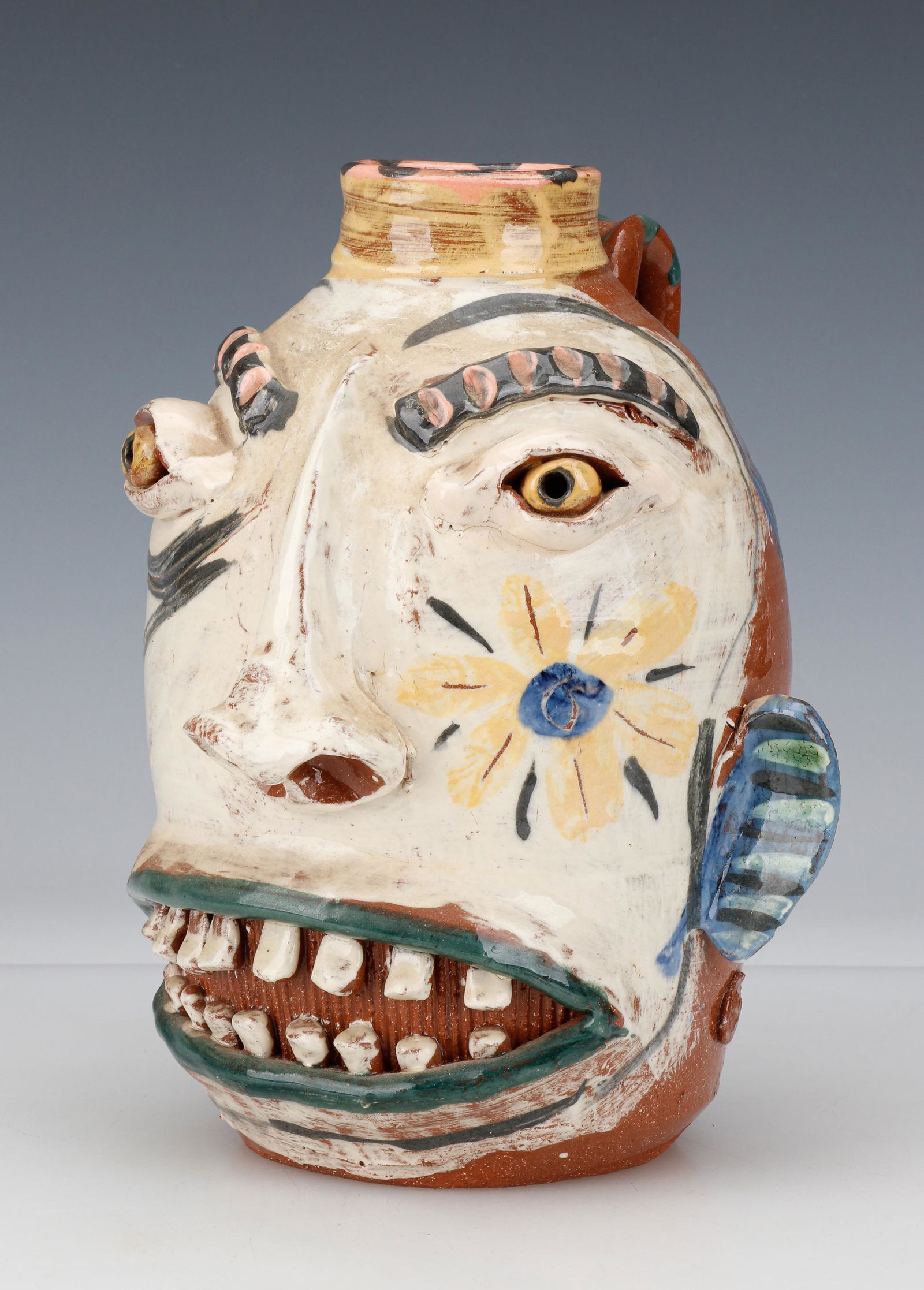 Carl Block (American/Texas) Face Jug (1 of 8)