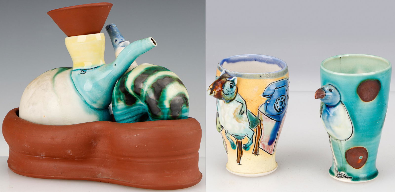 Bernadette Curran (American) Bird Cups and Oil and Vinegar Set (1 of 13)